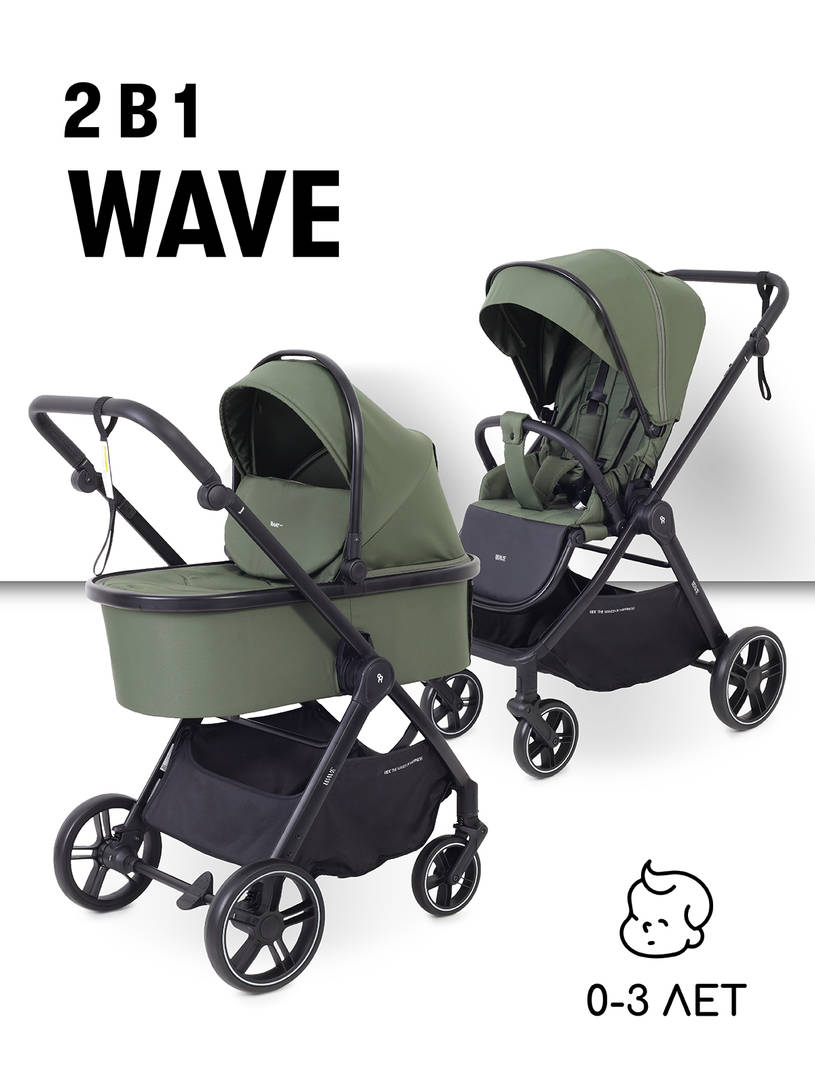 Коляска 2 в 1 Rant Basic Wave Green