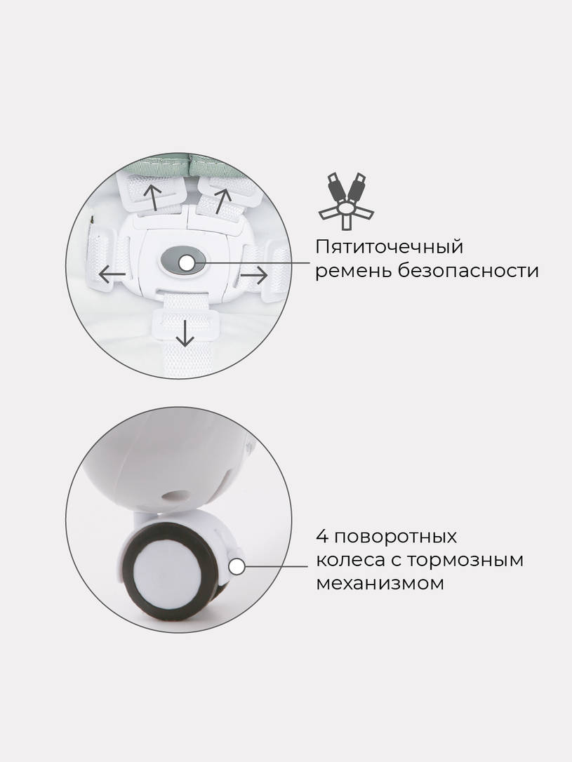 Стульчик для кормления Rant Cream ocean green