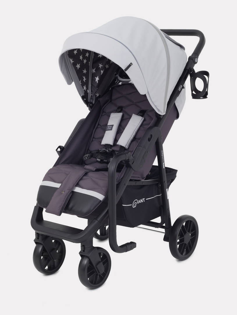 Коляска прогулочная Rant Vega Star Soft Grey. Цвет: Серый