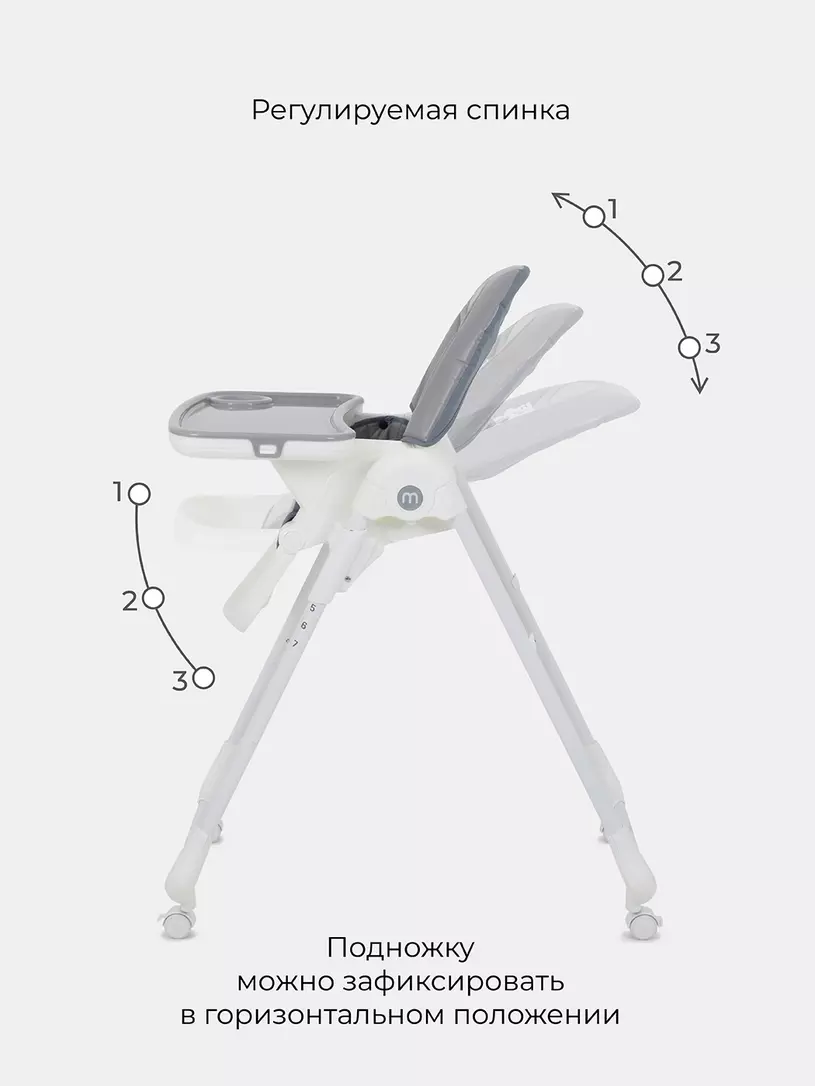 Стульчик для кормления Mowbaby Honey Grey