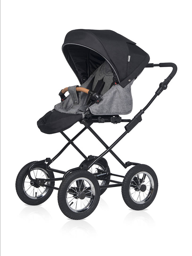 Коляска 2 в 1 RIKO BASIC BELLA LUX CLASSIC 01 темно-серый