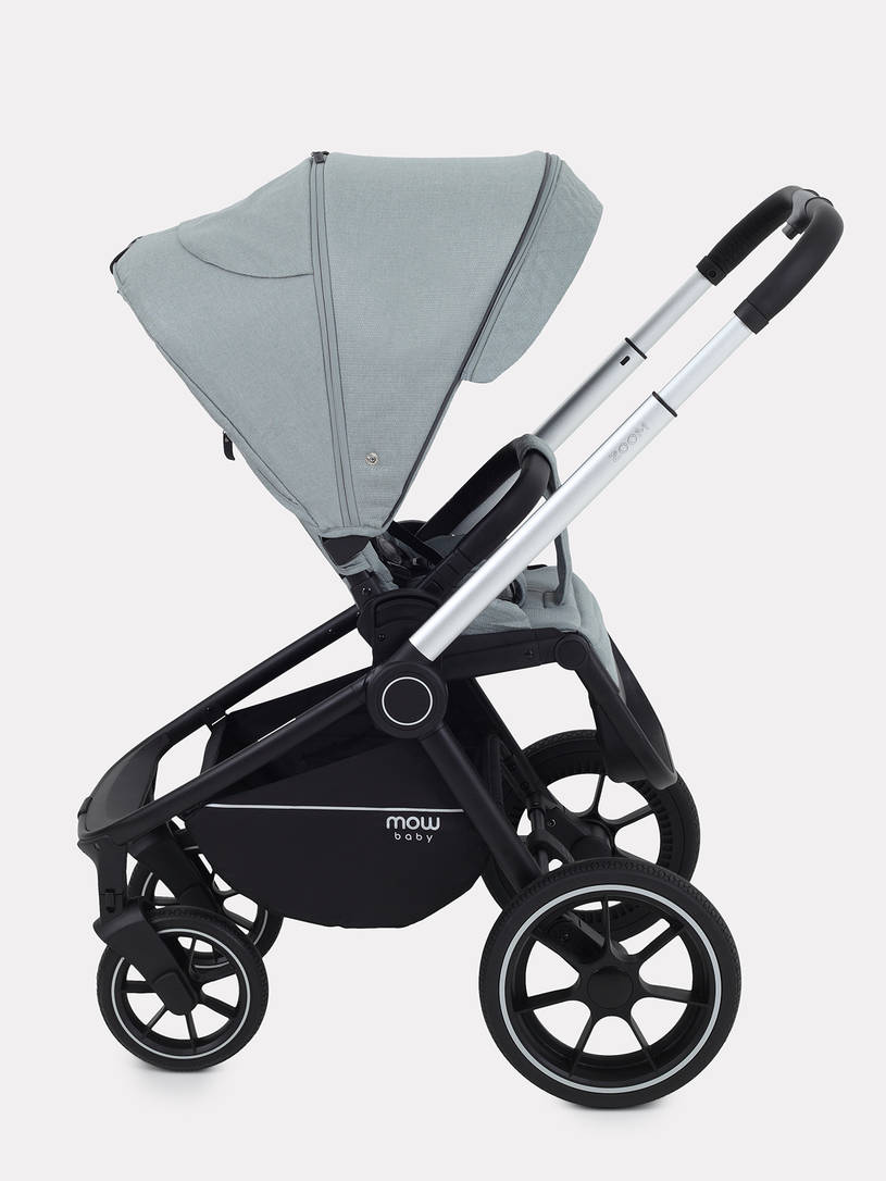 Коляска 2 в 1 Mowbaby Zoom PU silver green tea