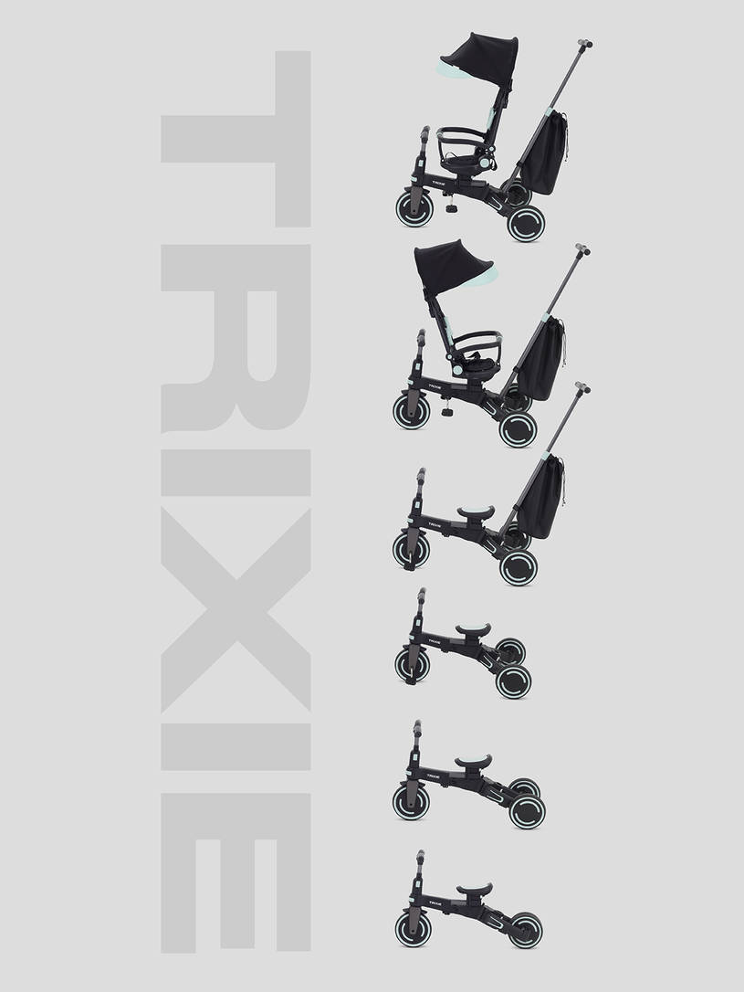 Велосипед 3-х колесный Mowbaby Trixie Black-green