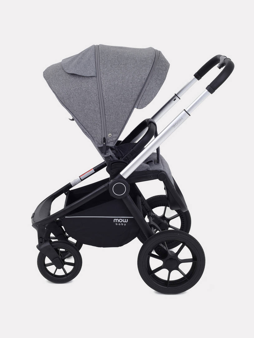 Коляска 3 в 1 Mowbaby Zoom Silver 2025 grey