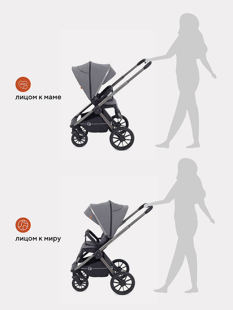 КОЛЯСКА 2 В 1 RANT FALCON GREY