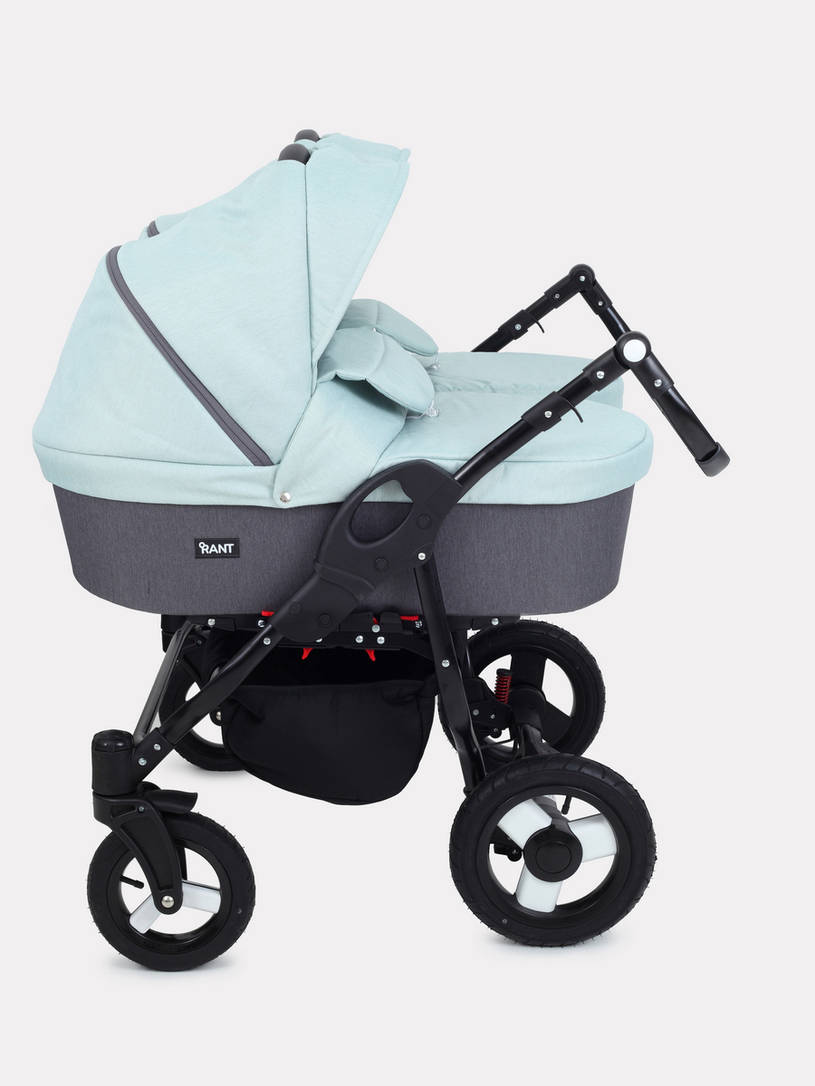 Коляска для двойни 2 в 1 Rant Dream Duo 04 серый-мятный