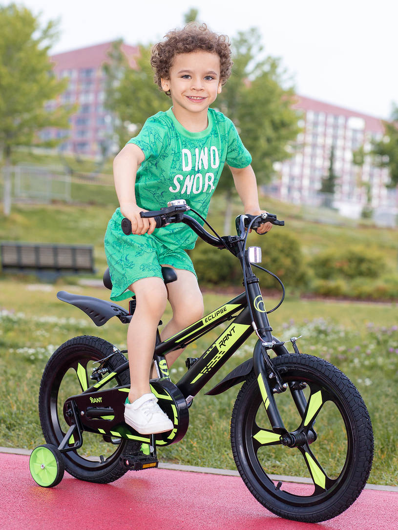 Велосипед 2-х колесный Rant Eclipse 16 черно-зеленый