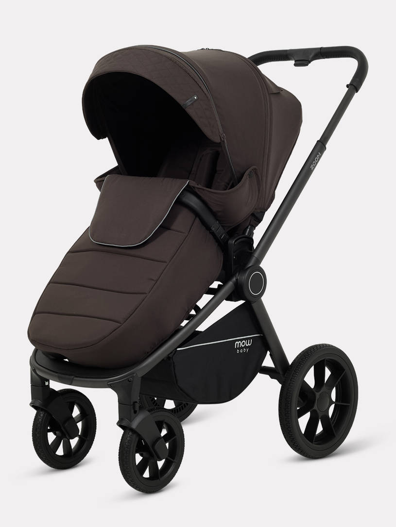 Коляска 3 в 1 Mowbaby Zoom PU Shine brown