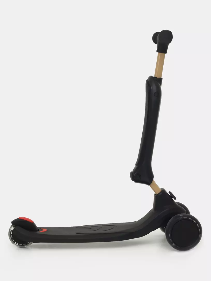 Беговел-самокат Rant Rider Plus со светящимися колесами черный