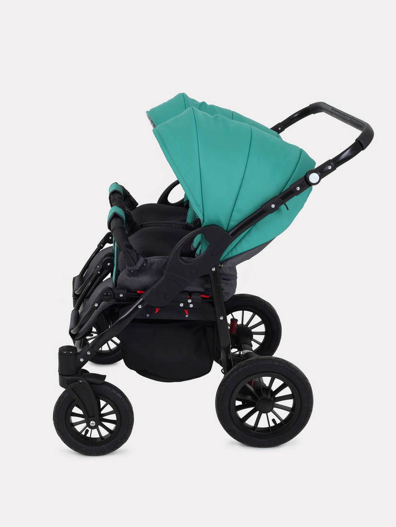 Коляска для двойни 2 в 1 Rant Siena Duo 11 серый-темно-зеленый