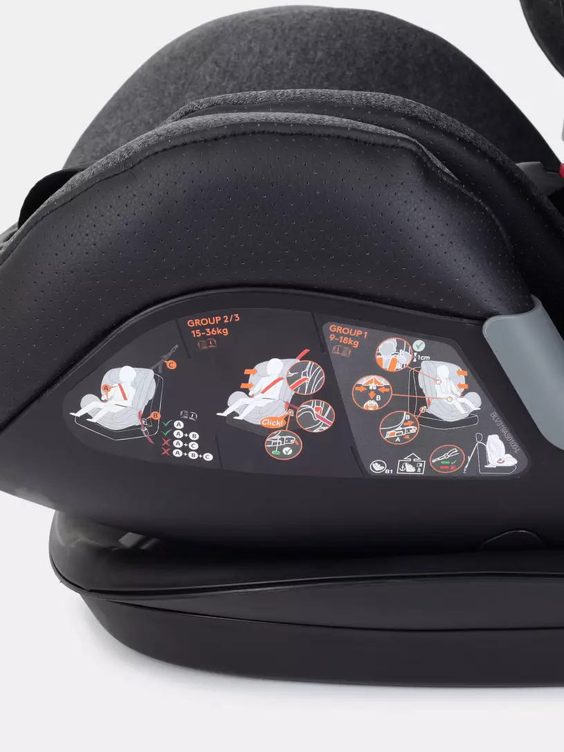 Автокресло Rant IQ isofix 1/2/3 (9-36 кг) Dark grey