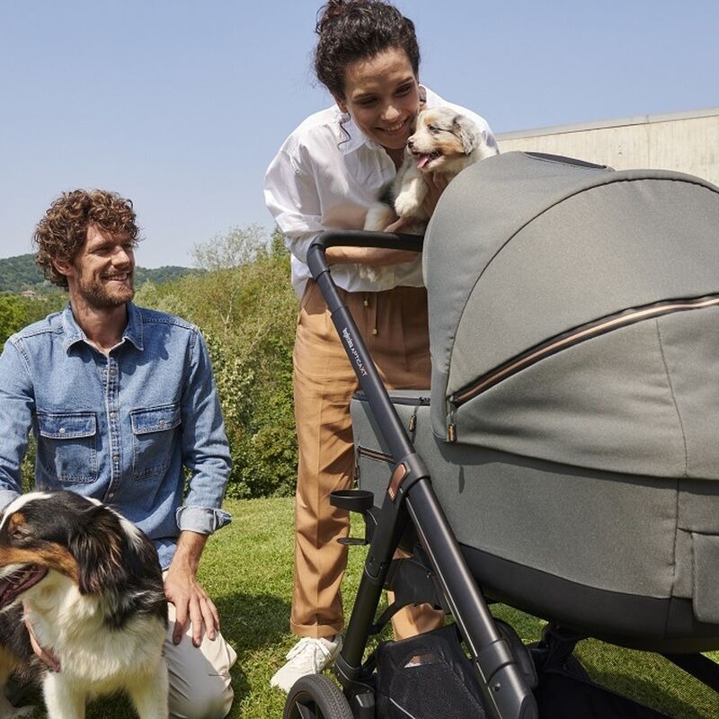 Коляска 3 в 1 i-Size Inglesina Aptica XT New с подставкой под люльку Standup, Magnet Grey