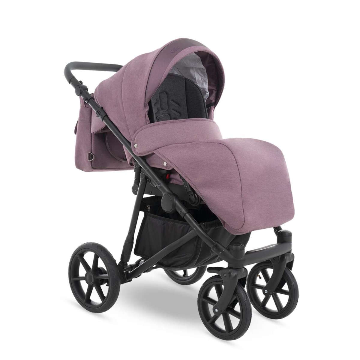 Коляска 2 в 1 Camarelo Ollio, Сиреневый меланж / Сиреневая эко-кожа (02)