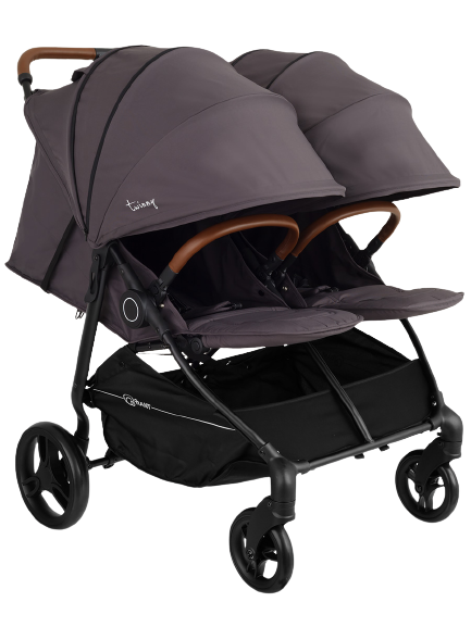 Коляска прогулочная для двойни Rant Twinny RA151 Moon grey. Цвет: Темно-серый