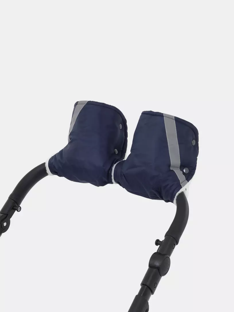 Муфта-варежки для рук на коляску Топотушки синий