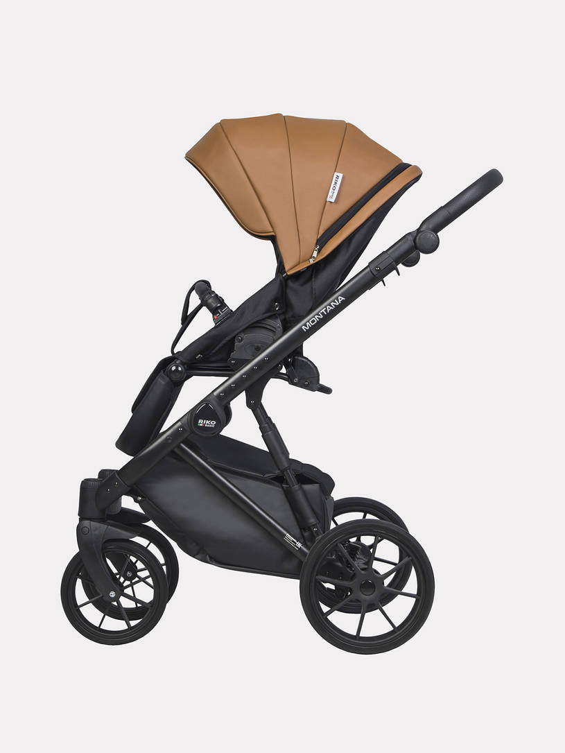 Коляска 2 в 1 Riko Basic Montana Ecco 18 caramel, коричневый