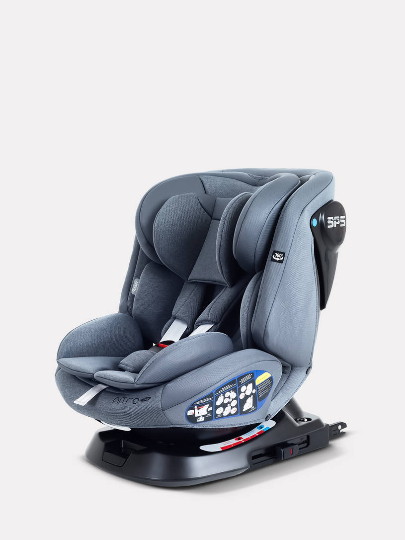 Автокресло Rant Nitro new isofix группа 0/1/2/3 (0-36 кг) Grey