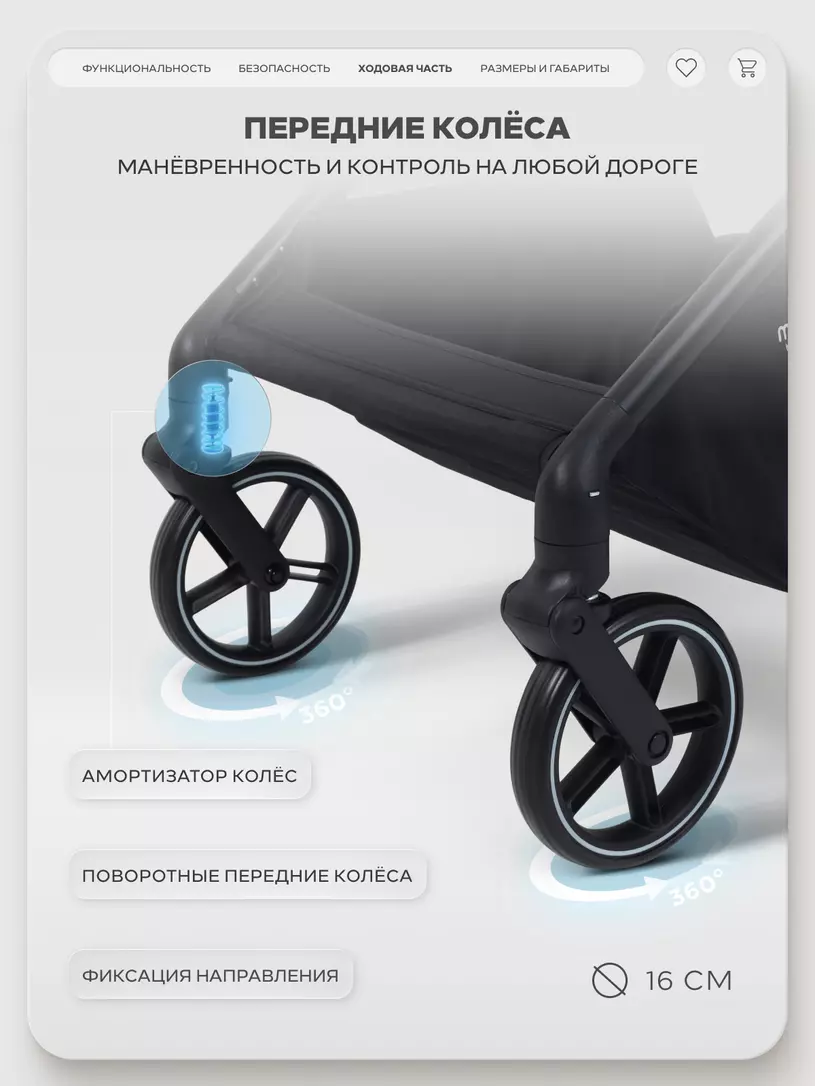 Коляска прогулочная Mowbaby Amber Olive