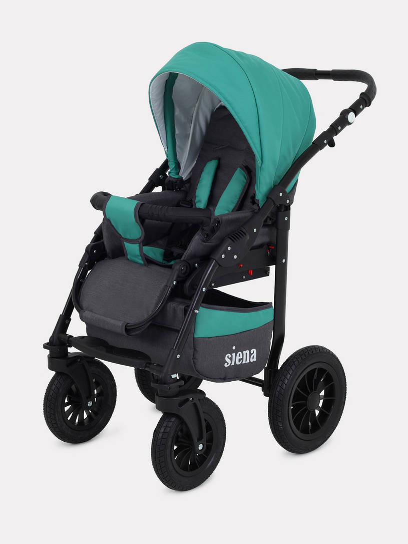 Коляска 3 в 1 Rant Siena 11 серый-темно-зеленый