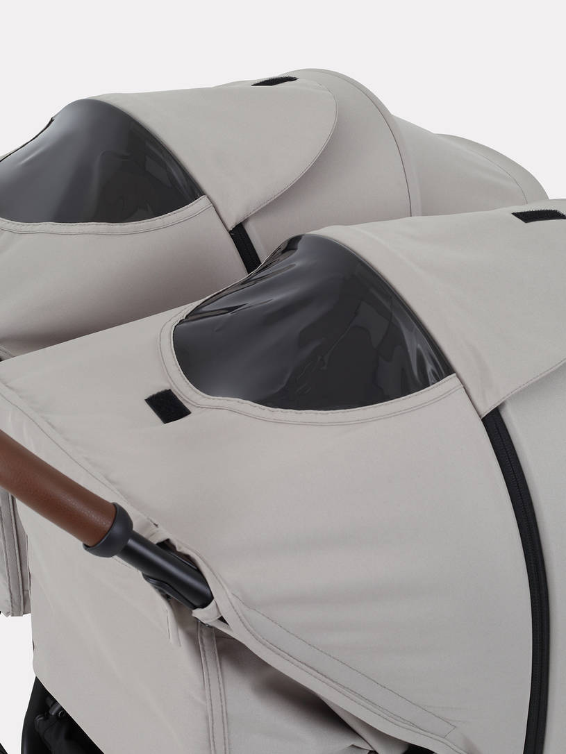 Коляска прогулочная для двойни Rant Twinny Milk coffee 2025