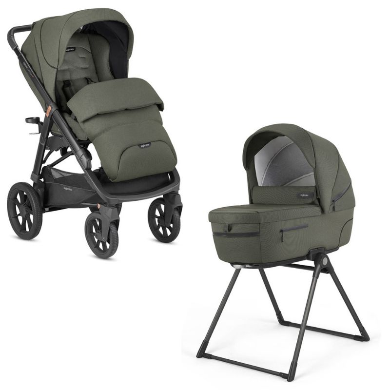 Коляска 2 в 1 Inglesina Aptica New с подставкой под люльку Stand Up, Emerald Green