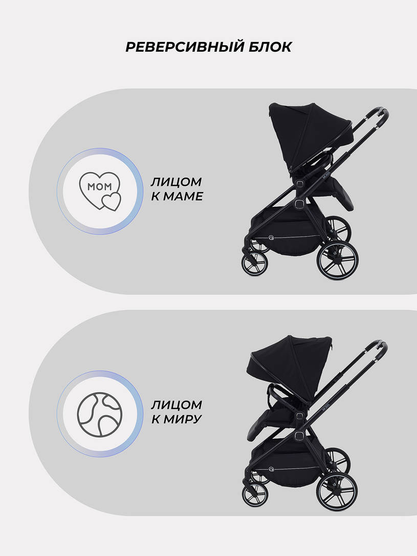 Коляска прогулочная Rant Moss 2025 Black
