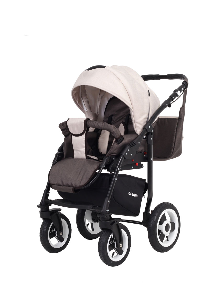 Коляска 3 в 1 Rant Dream 05 коричневый-бежевый