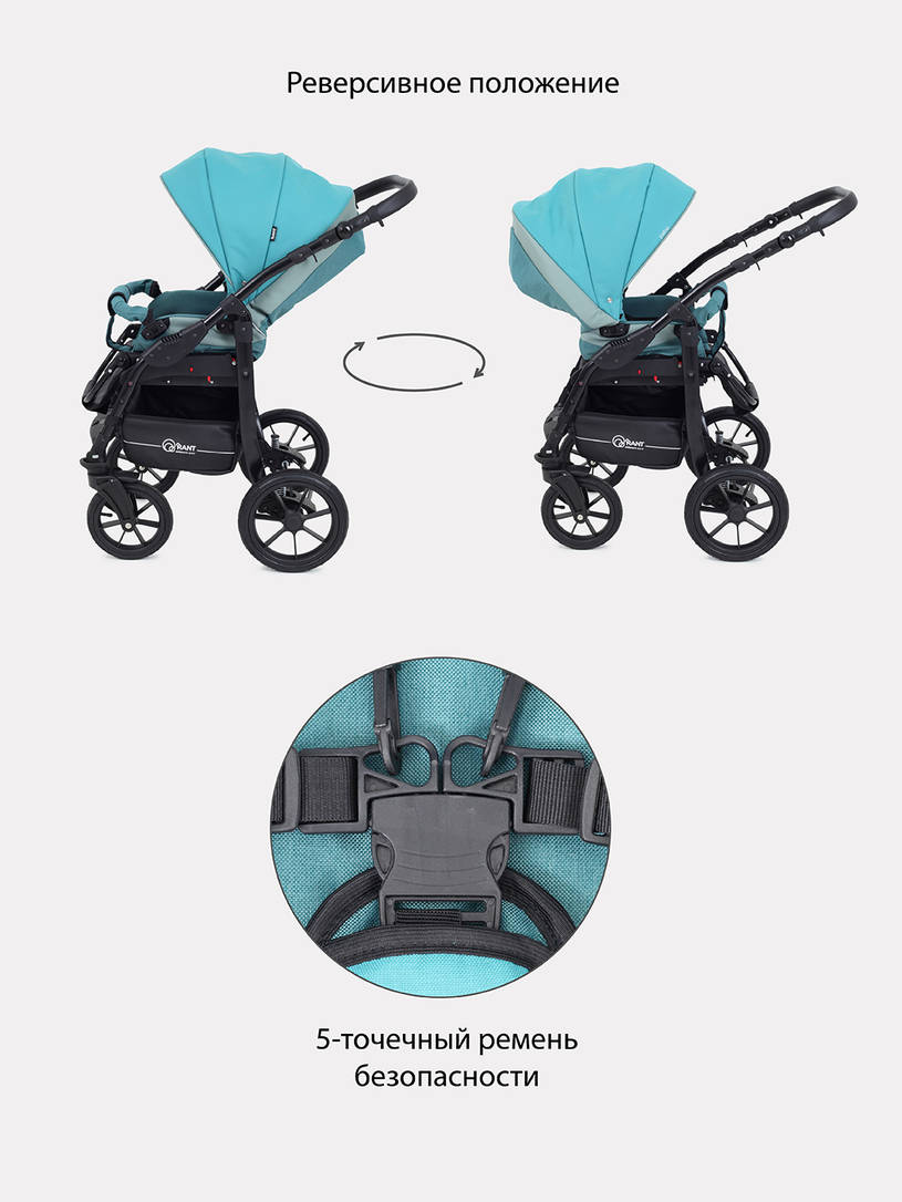 Коляска 3 в 1 Rant Patio Aquamarine