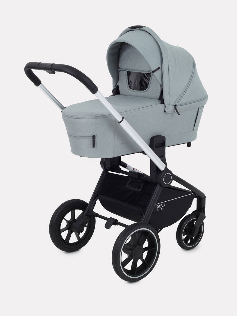 Коляска 2 в 1 Mowbaby Zoom PU silver green tea