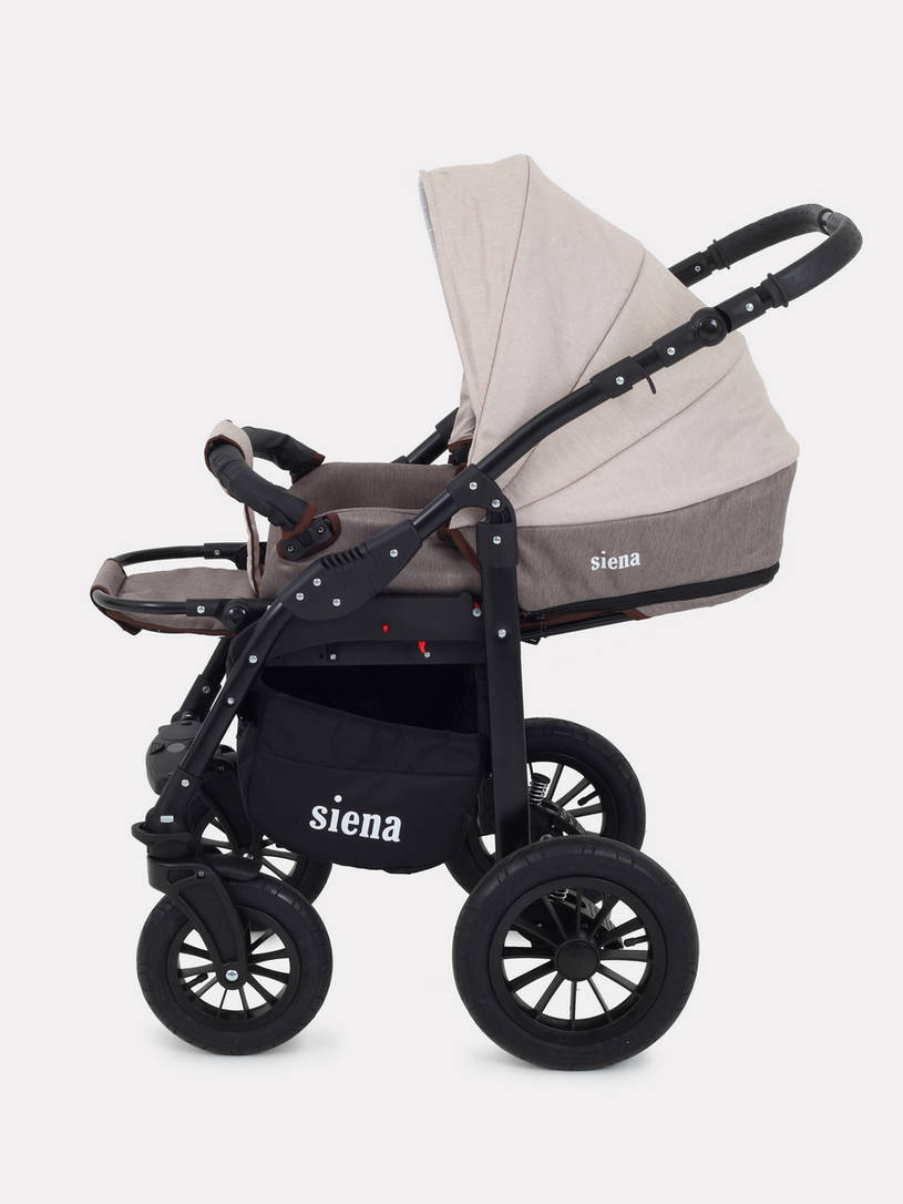 Коляска 2 в 1 Rant Siena 02 коричневый-бежевый