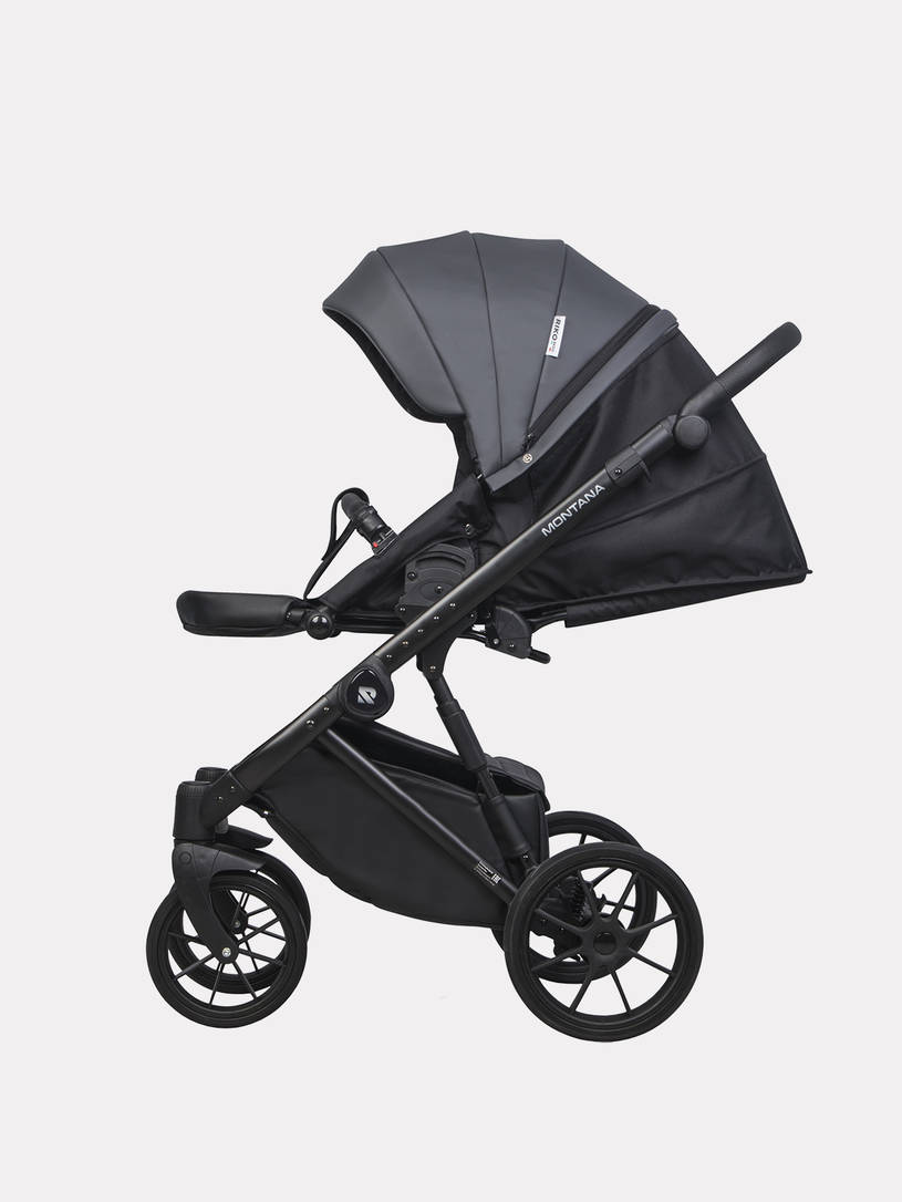 Коляска 2 в 1 Riko Basic Montana Ecco 24 Graphite