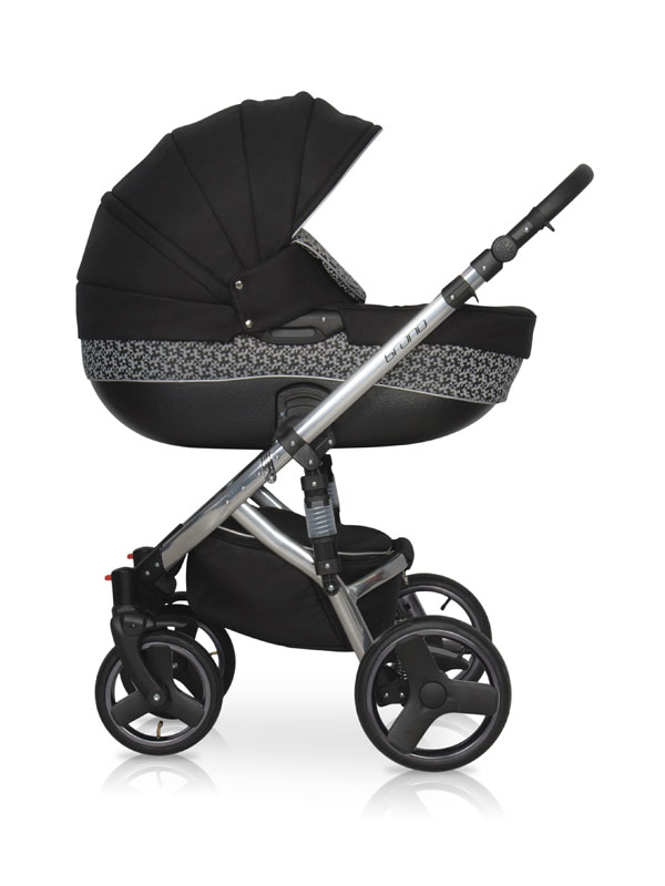 Коляска 3 в 1 Riko Bruno Silver 31 черный