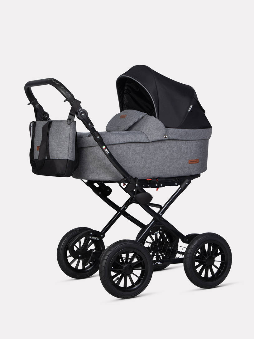 Коляска 2 в 1 Riko Basic Bella Lux Classic 2025 01 темно-серый