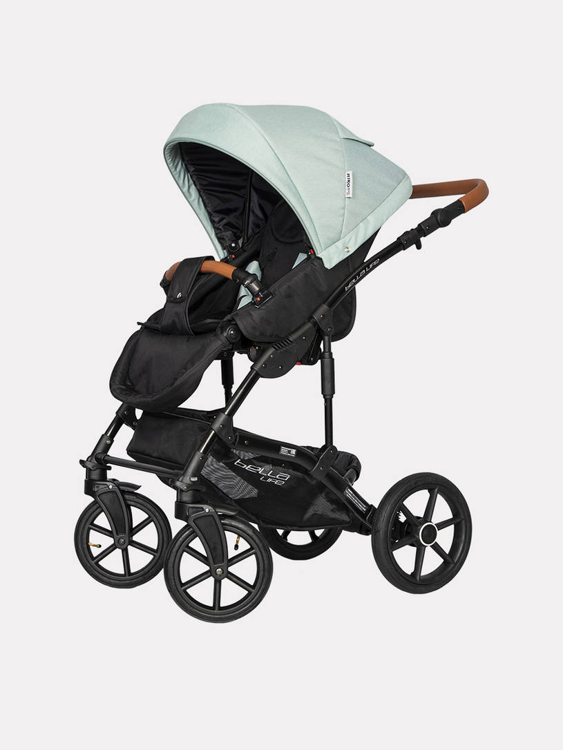 Коляска 2 в 1 Riko Basic Bella Life 02 Basil мятный