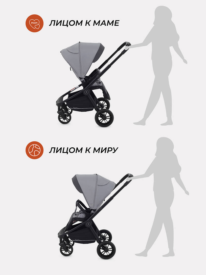 Коляска прогулочная Rant Basic Energy Grey 2024