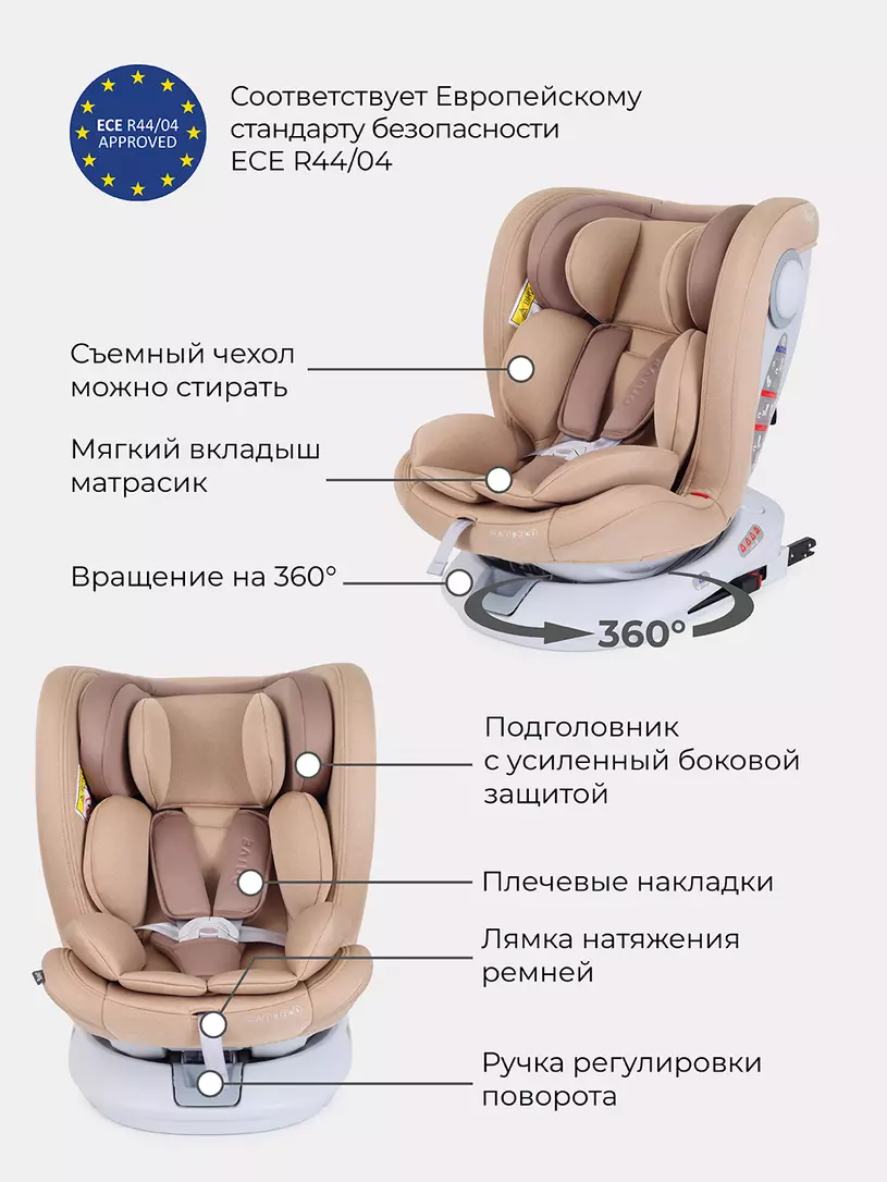 Автокресло Rant Drive Active line 0/1/2/3 (0-36 кг) Beige