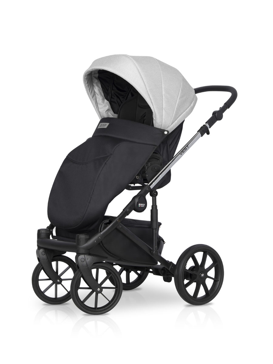 Коляска 2 в 1 Riko Basic Vest 01 Grey Fox серый
