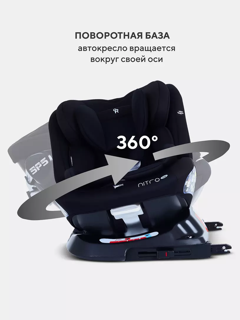 Автокресло Rant Nitro new isofix группа 0/1/2/3 (0-36 кг) Black