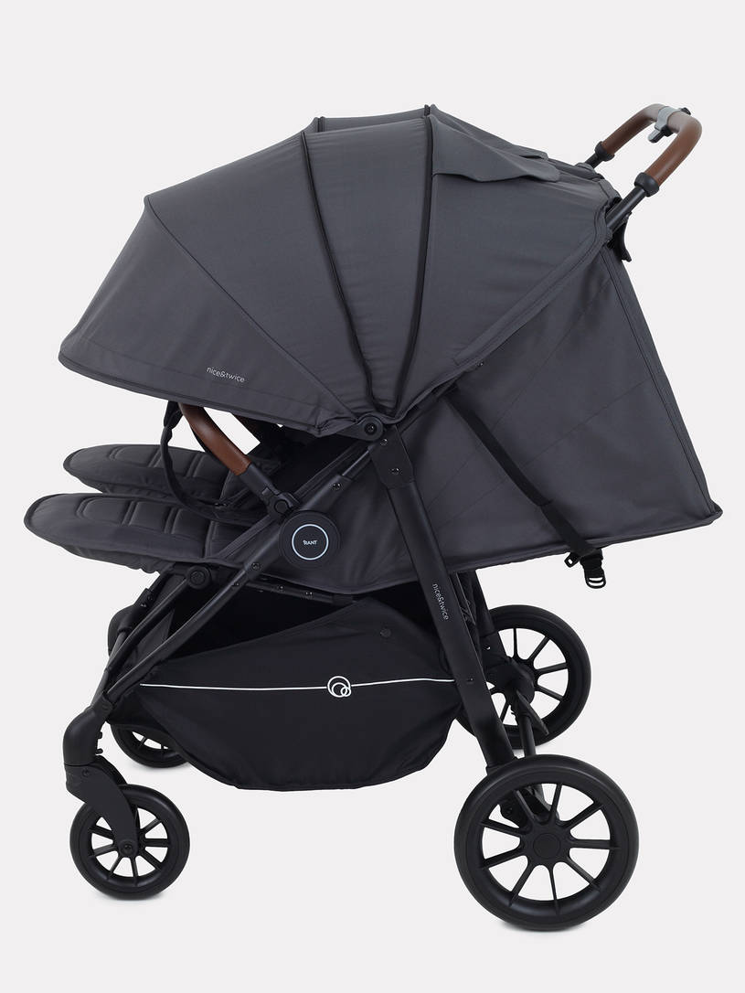 Коляска прогулочная для двойни Rant Twinny Graphite 2025