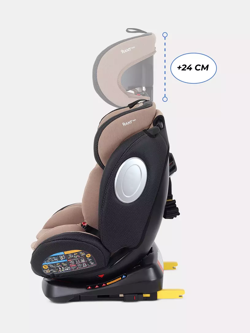 Автокресло Rant Basic Twist Pro Isofix 0/1/2/3 (0-36 кг) Beige