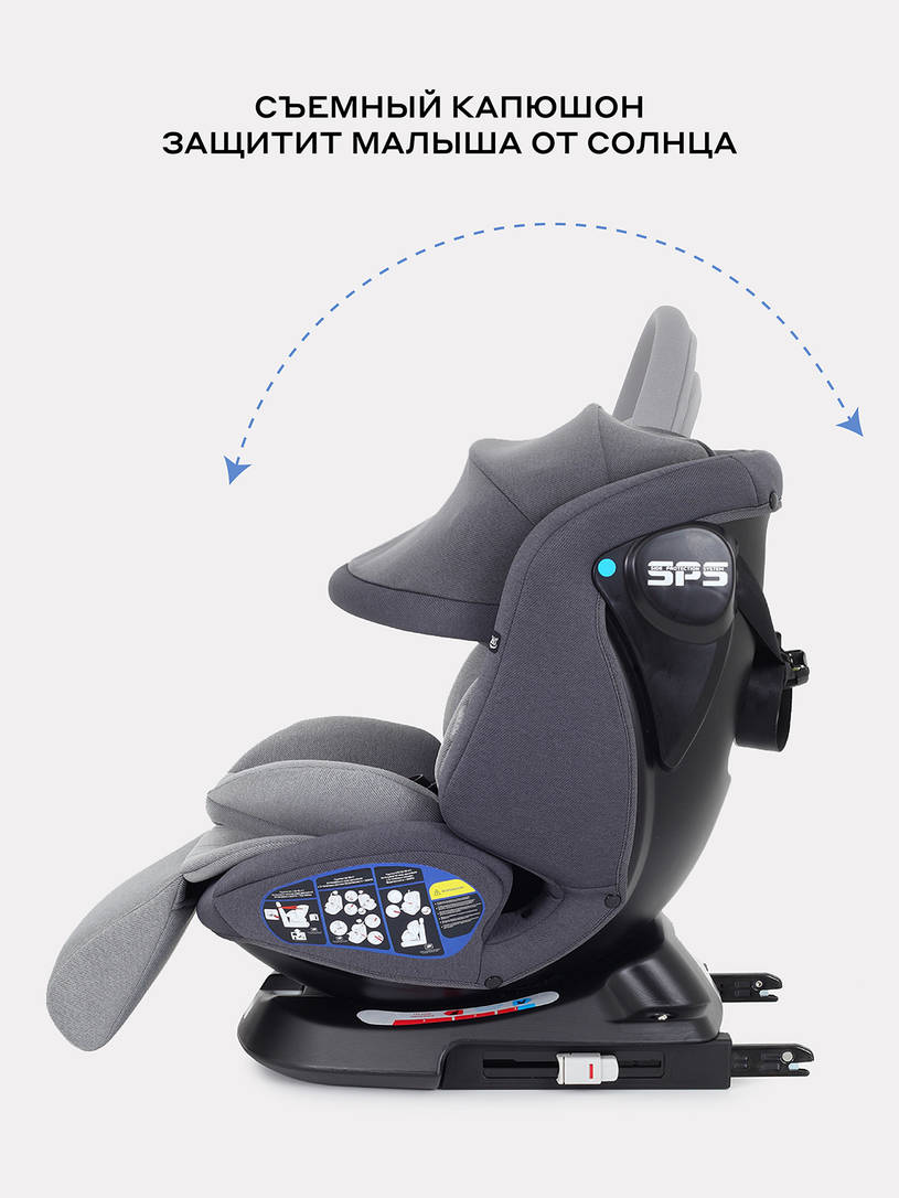 Автокресло Rant Nitro Plus isofix группа 0/1/2/3 (0-36 кг) Grey