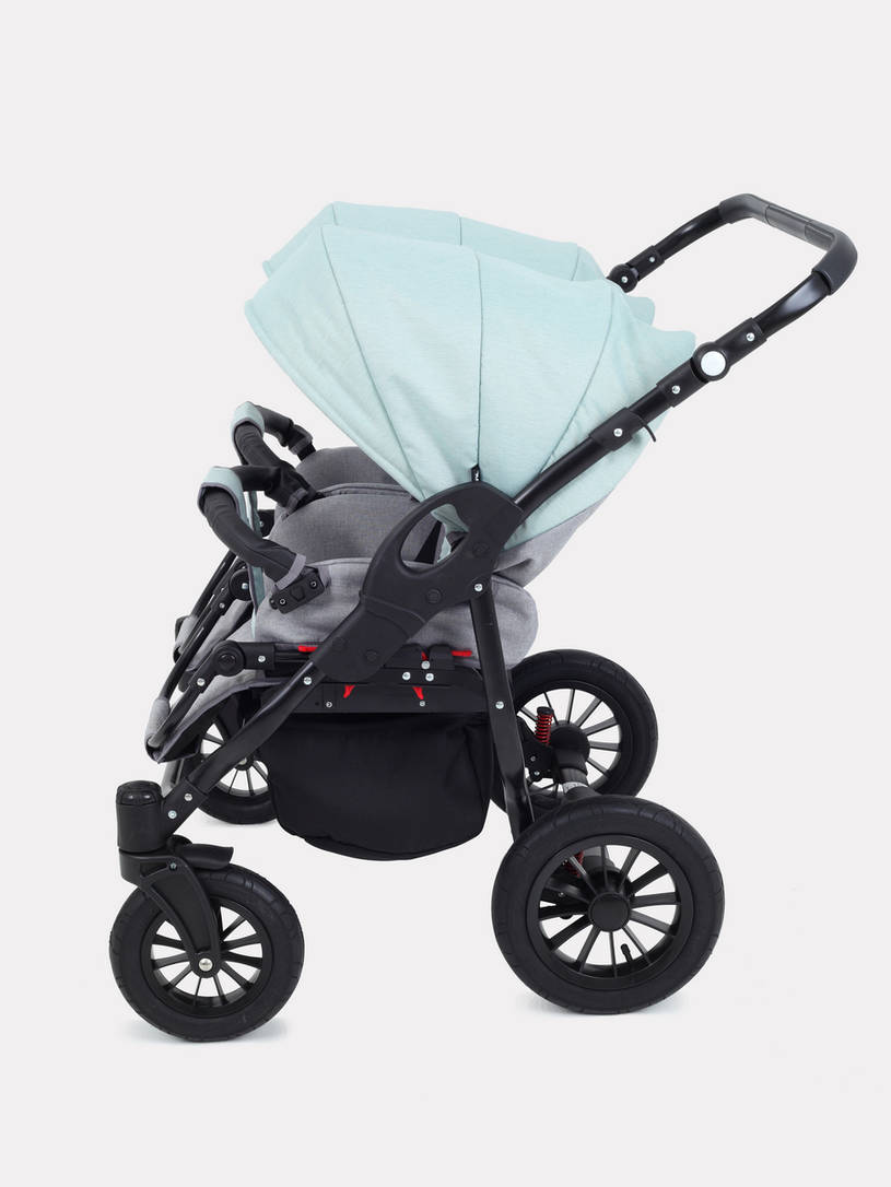 Коляска для двойни 2 в 1 Rant Siena Duo 08 серый-ментоловый