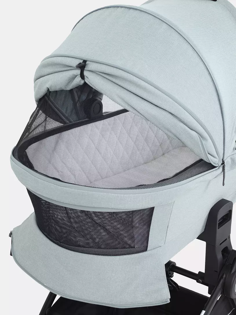 Коляска 3 в 1 Mowbaby Zoom Silver 2025 green tea