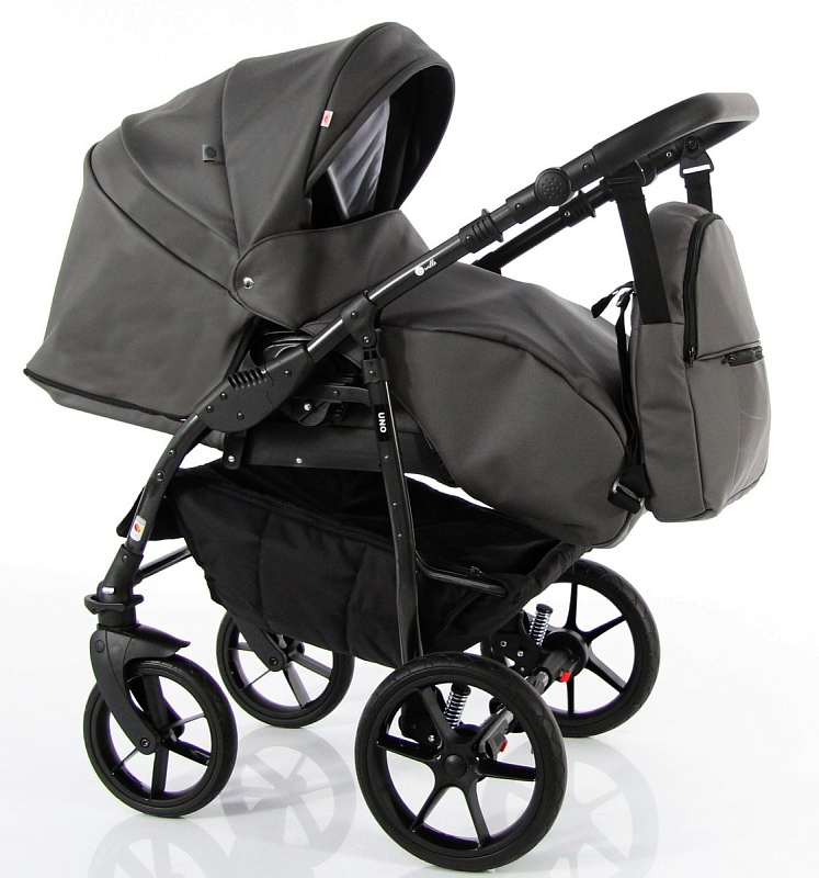 Детская коляска Sevillababy Uno 2 в 1 т.серый экокожа