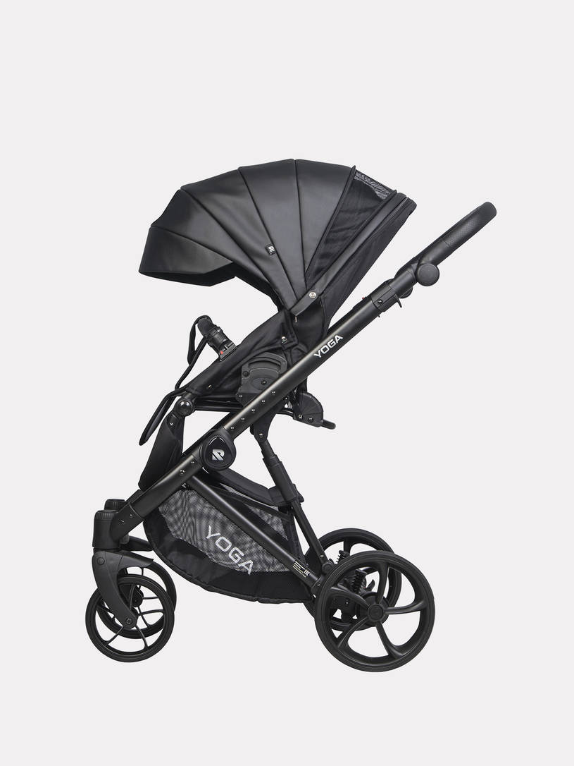 Коляска 3 в 1 Riko Basic Yoga Ecco 12 Black, Черный