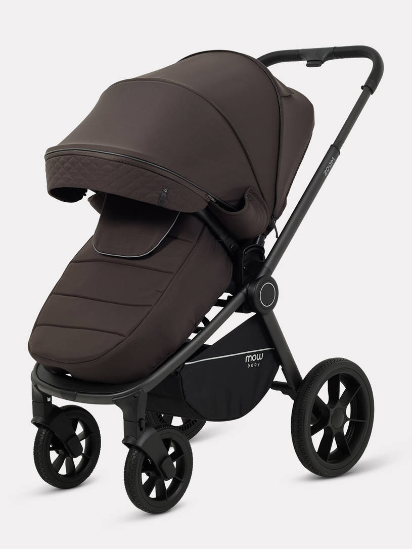 Коляска 3 в 1 Mowbaby Zoom PU Shine brown
