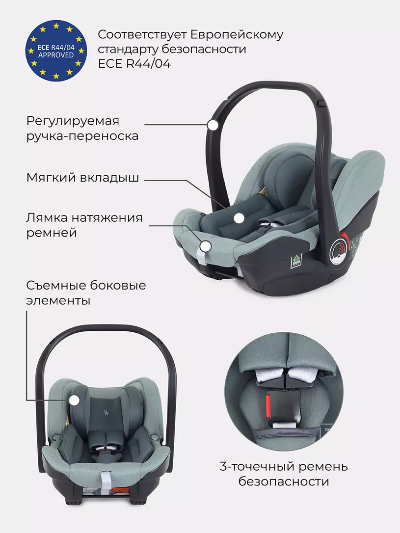 Автокресло Rant Carry Active Line 0+ (0-13 кг) Green