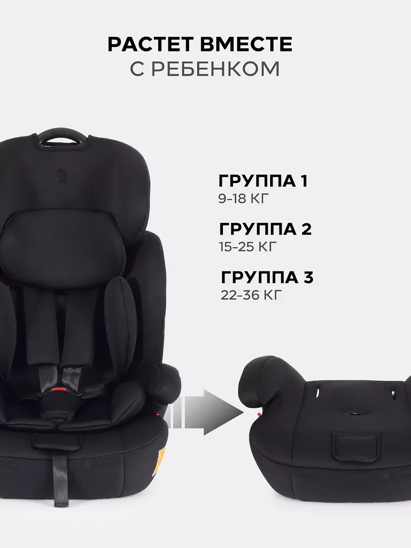 Автокресло Rant Basic Spark Next группа 1/2/3 (9-36 кг) Black