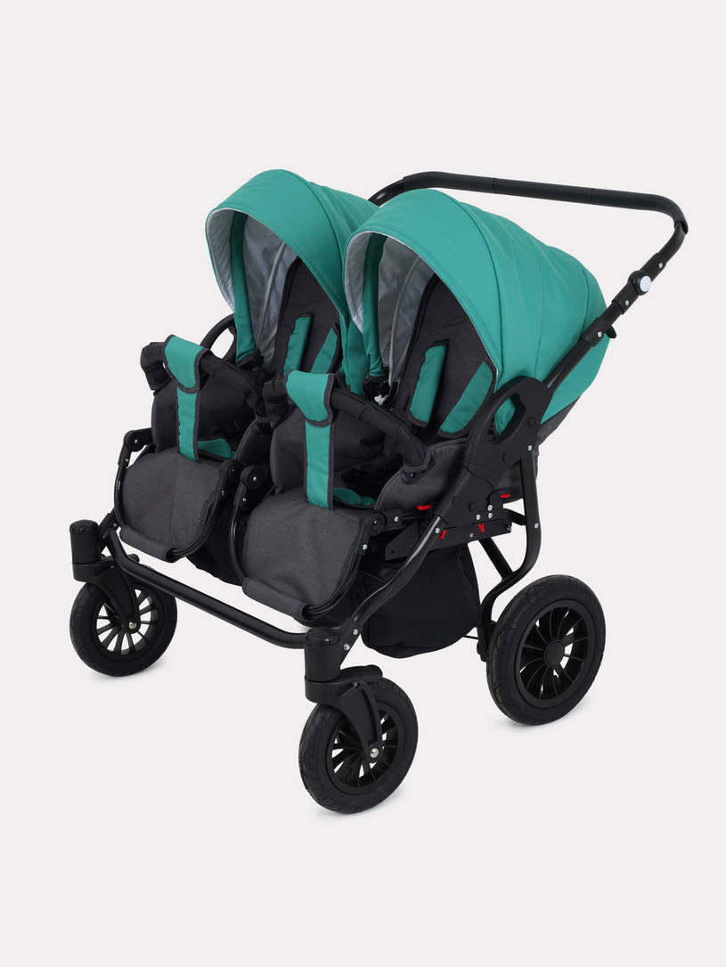 Коляска для двойни 2 в 1 Rant Siena Duo 11 серый-темно-зеленый