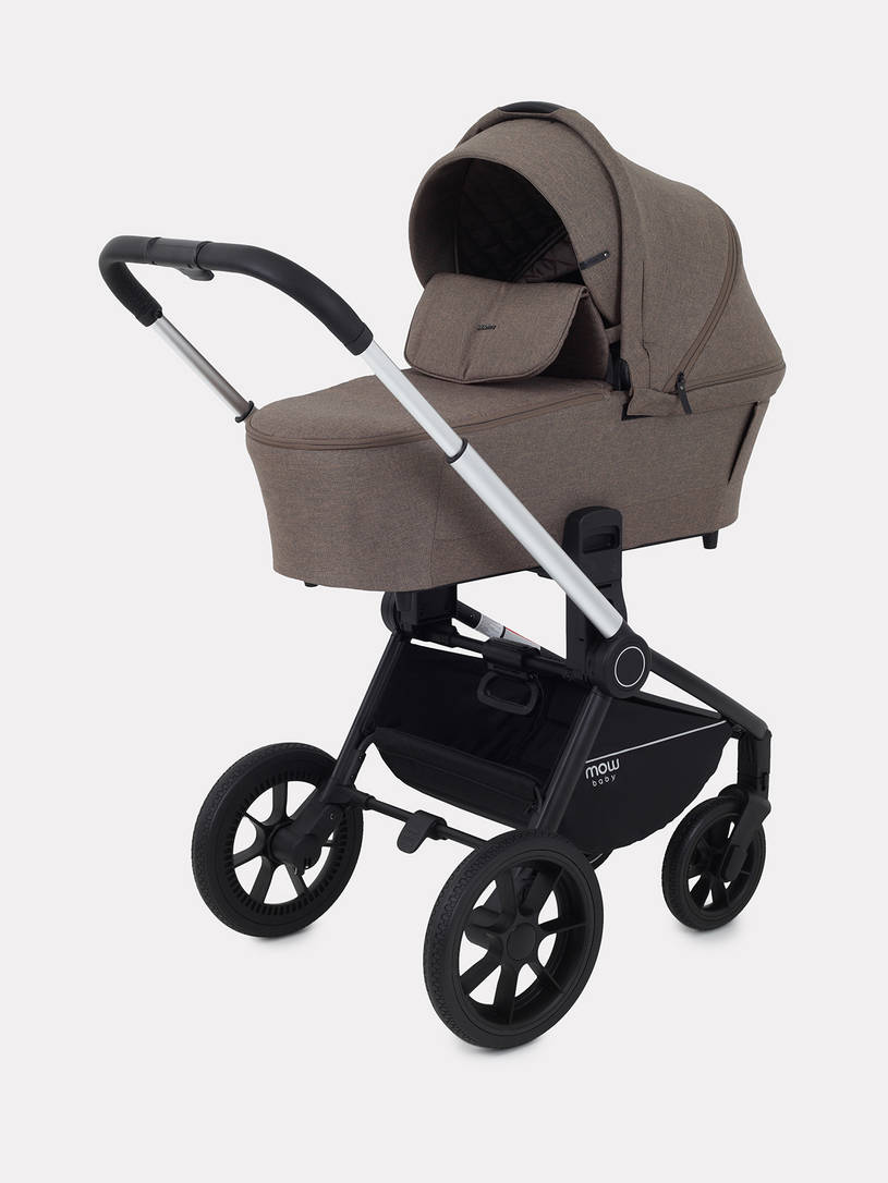 Коляска 3 в 1 Mowbaby Zoom Silver 2025 cacao brown